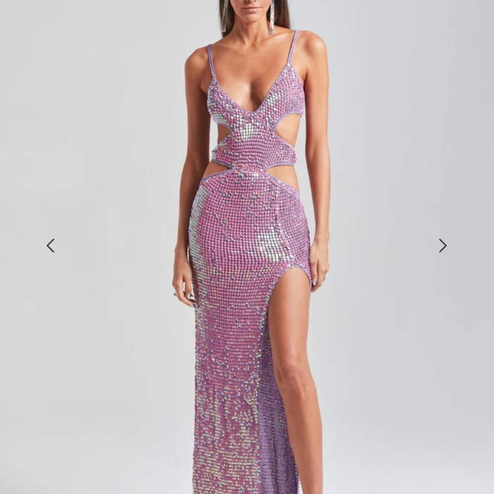 Coco Crochet Retrofete sequin purple gown
